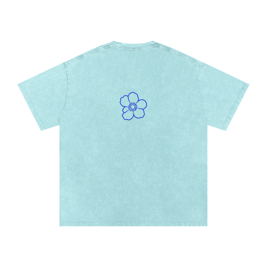 Snow Washed Oversized Cotton T-Shirt